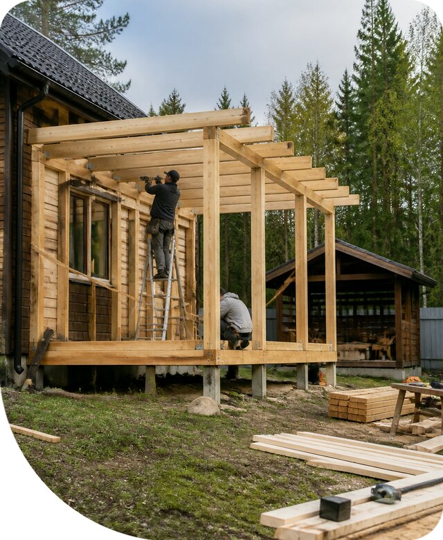 Строительство пристроек и построек на участке в Норильске